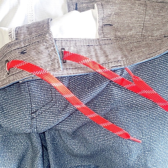 O'neill Hybrid Blue Striped Colorblock Size 40 Swim Trunks Board Shorts - Picture 12 of 16